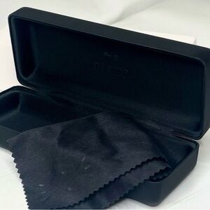 MCQ Eyewear Case Black Matte Hard New Authentic